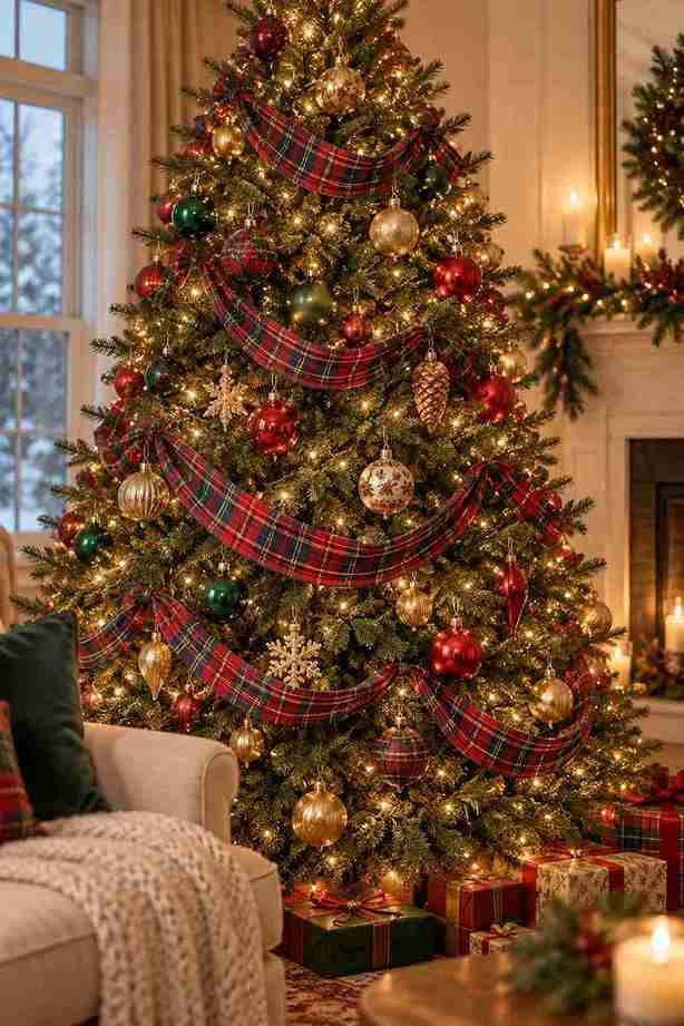 15. Tartan Ribbon Swags