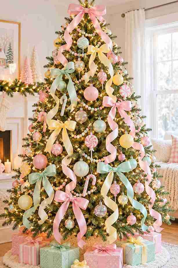 25. Pastel Ribbon for a Candy Land Tree