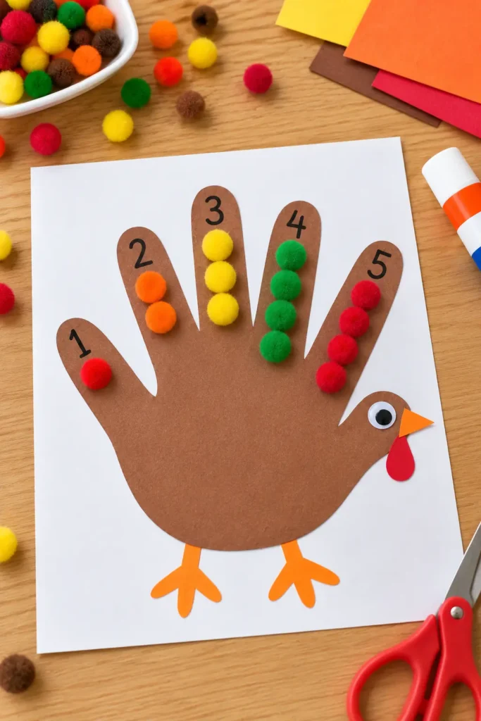 7. Count the Feathers Math Turkey