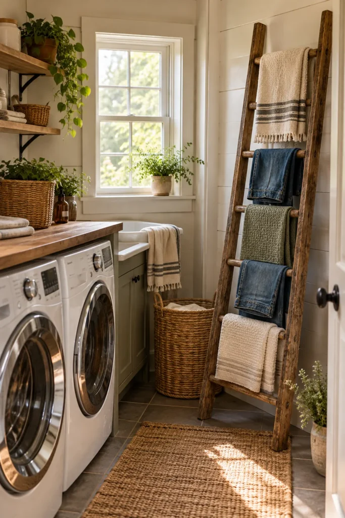 10. Old Ladder as a Drying Rack