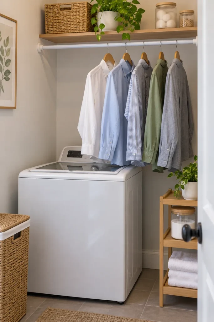 8. Tension Rod Over the Washer
