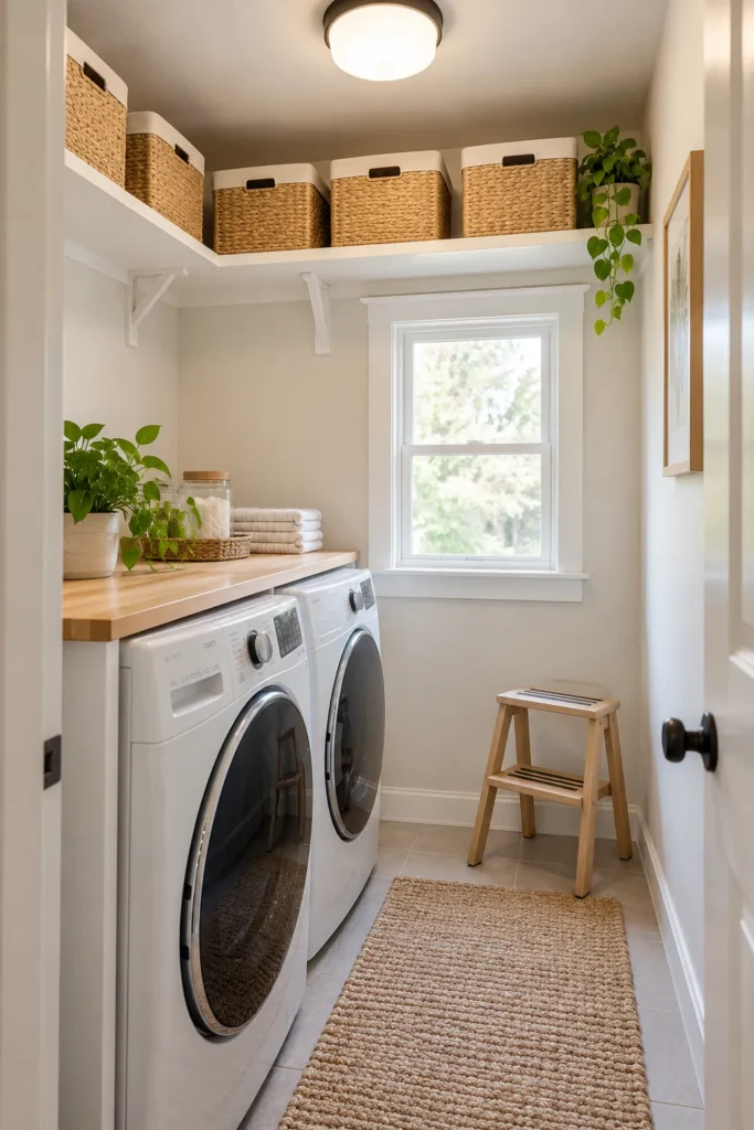 6. High Shelf With Lidded Baskets