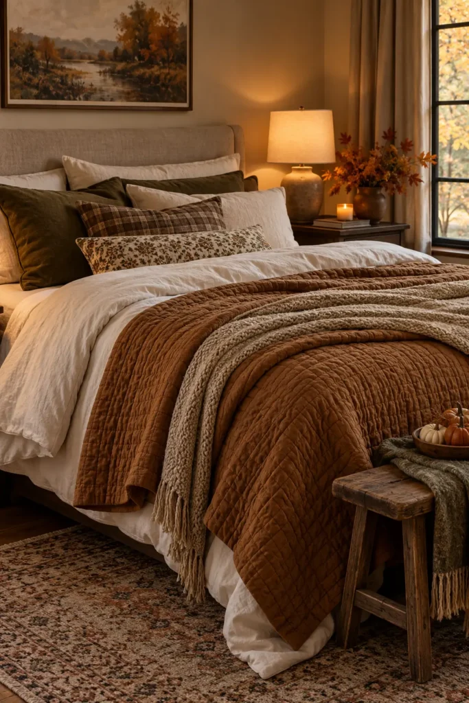 5. Layer a Textured Quilt Over Your Duvet