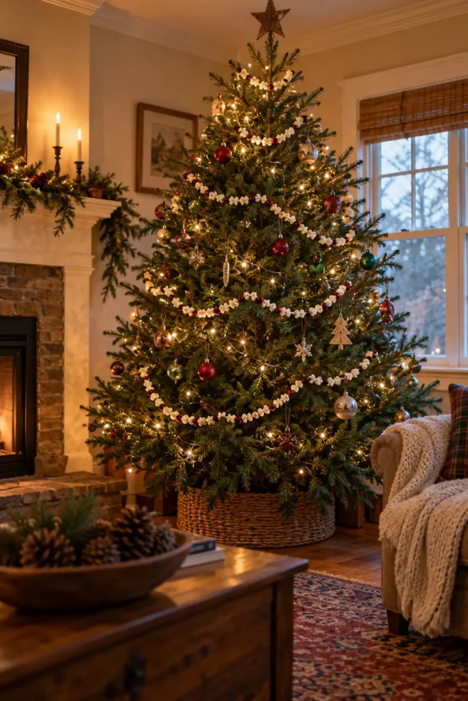 20. Popcorn and Cranberry Garland