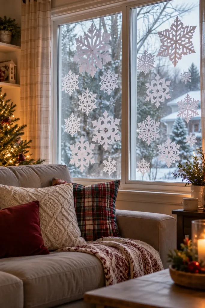 19. Paper Snowflake Window Display