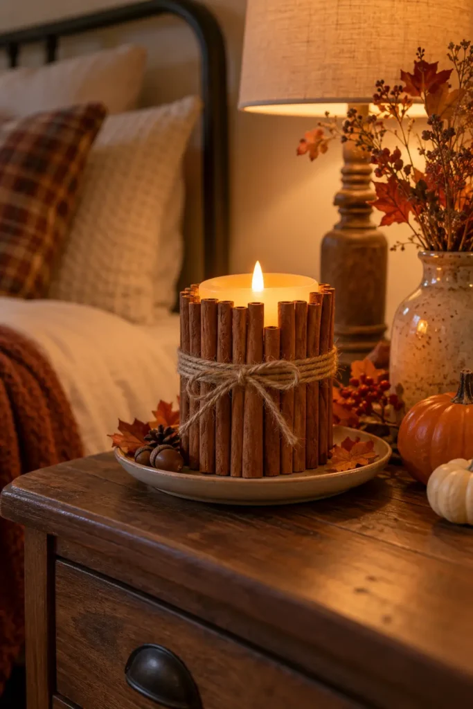 14. Craft a Flameless Cinnamon Candle