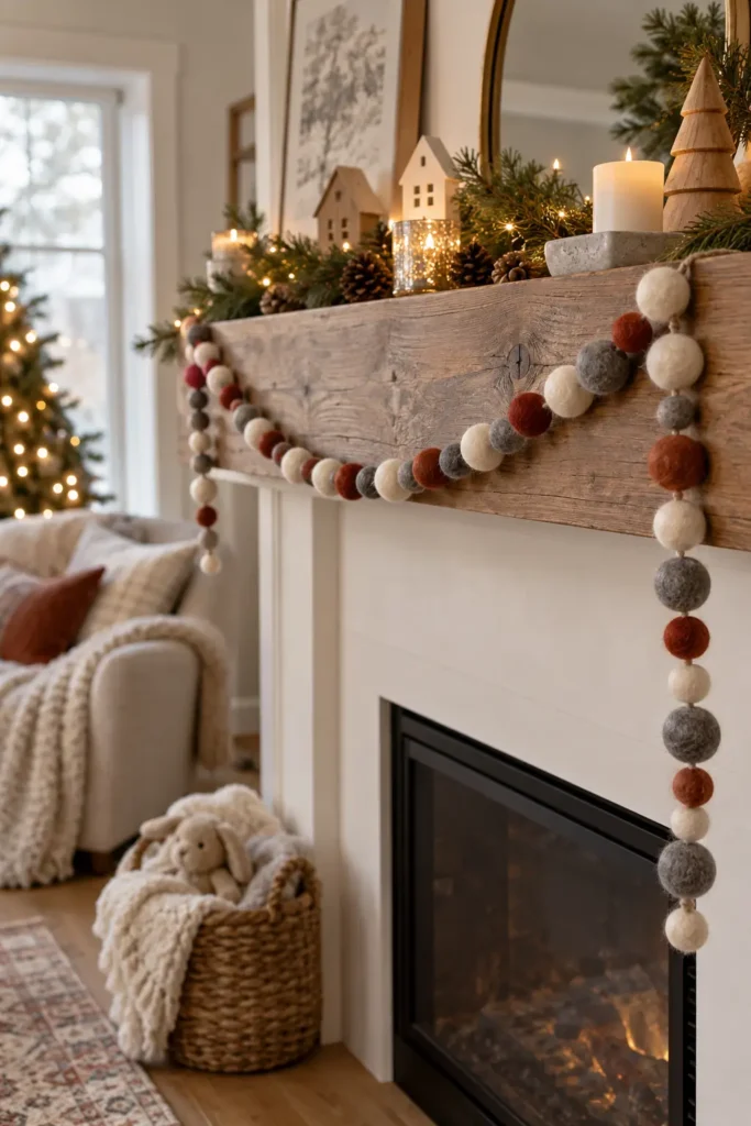 17. Wool Felt Ball Garland