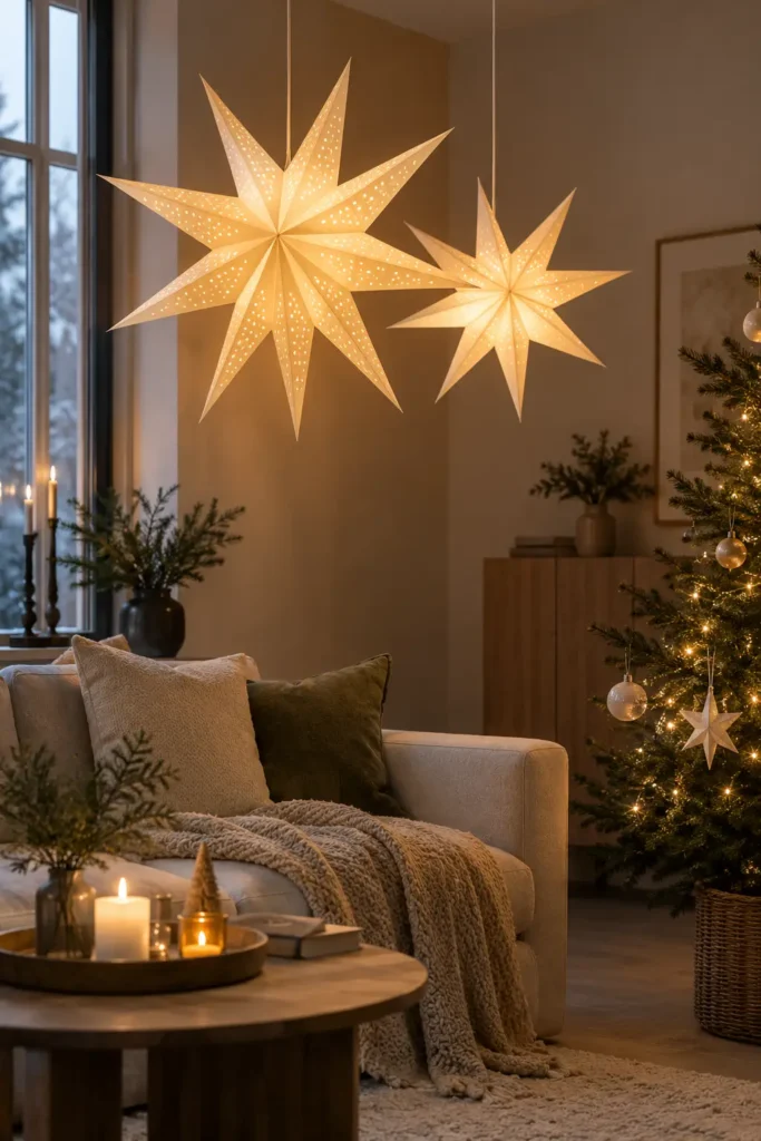14. Paper Star Pendant Lights