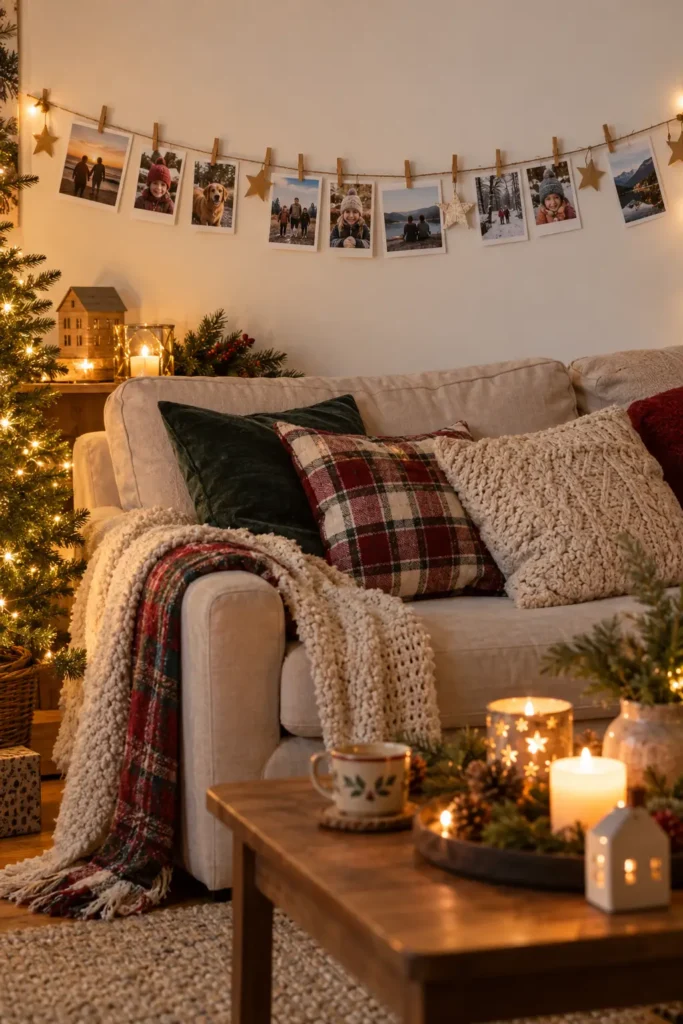 24. Photo Memory Garland with Clothespins