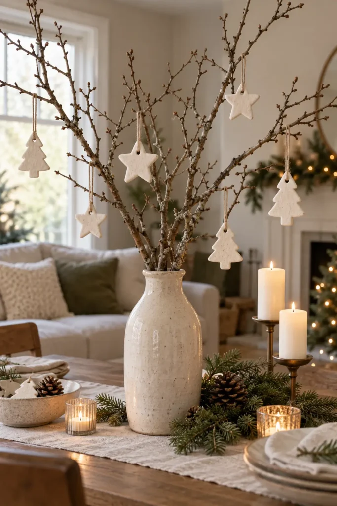 22. Salt Dough Ornaments on a Branch