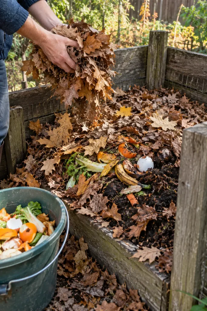 10. A Brown Layer for Kitchen Scraps