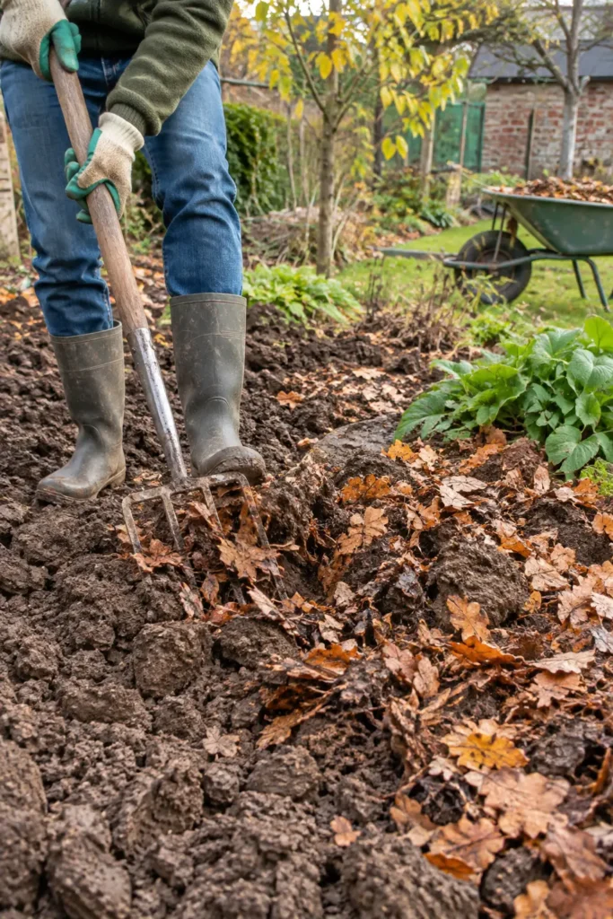18. Dig Leaves Into Clay Soil