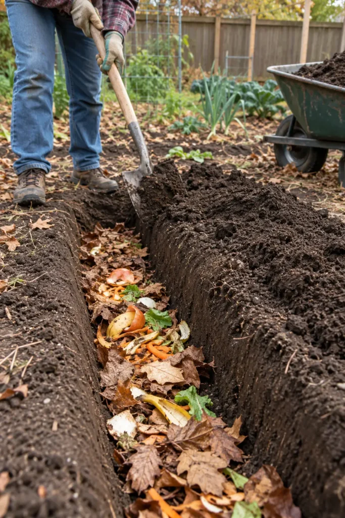 12. Trench Composting in Garden Rows
