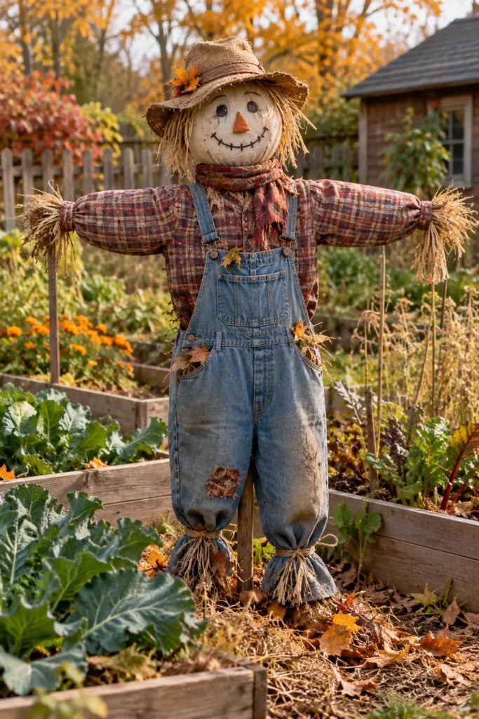 26. Make a Leaf Stuffed Scarecrow