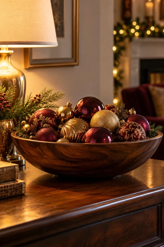 20. Burgundy Ornament Bowl