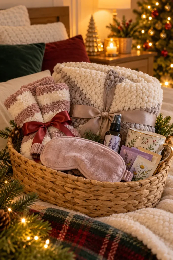 9. Cozy Bedroom Comfort Basket
