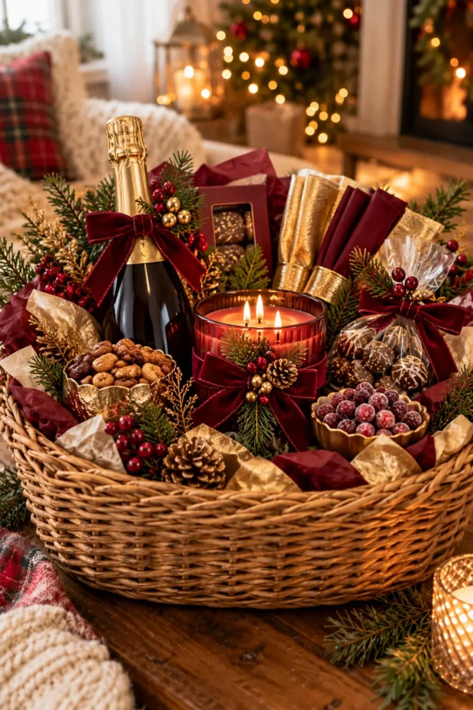 27. Burgundy Hostess Basket