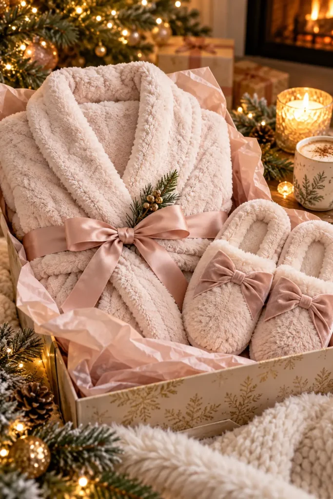 10. Fuzzy Robe and Slippers