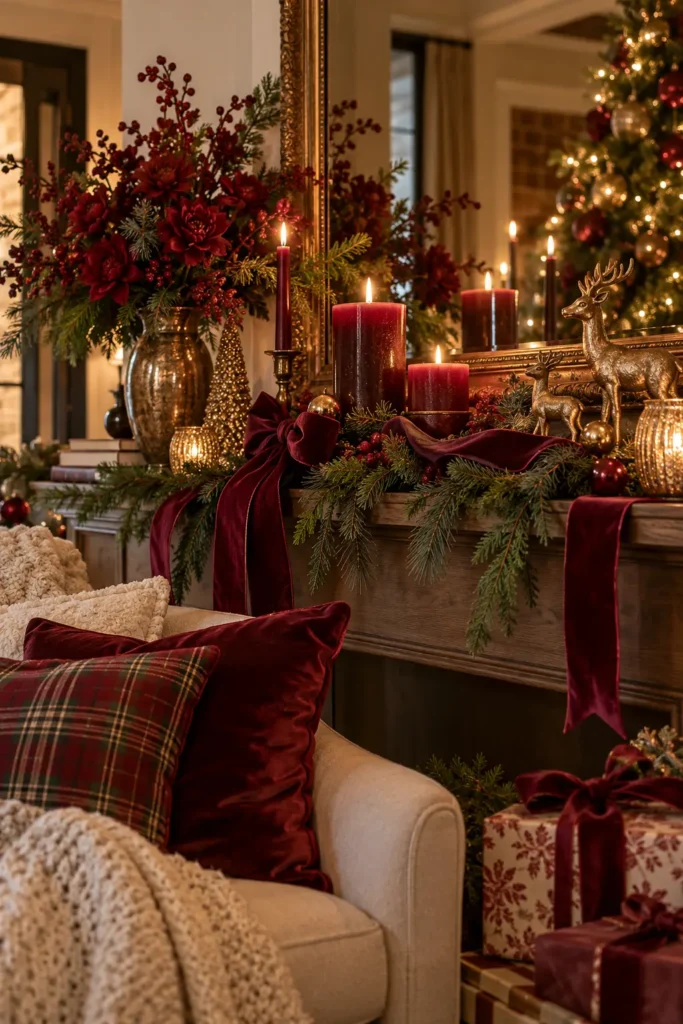 25. Wine Red Decor Set