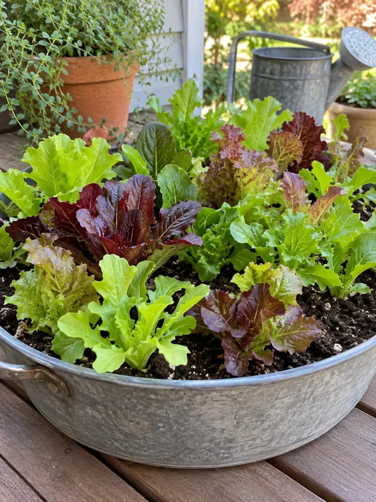19. Fall Lettuce Container Garden
