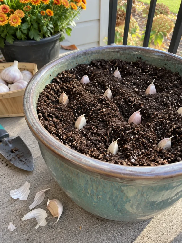 24. Garlic Bulb Container Pot