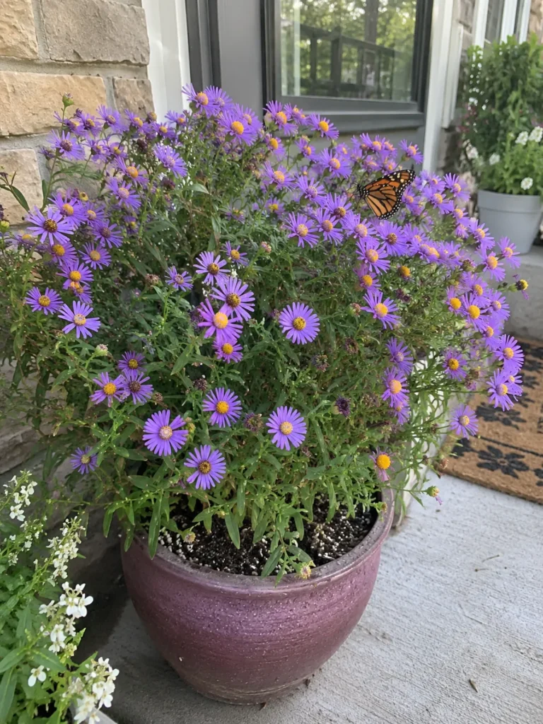 3. Purple Aster Fall Pot