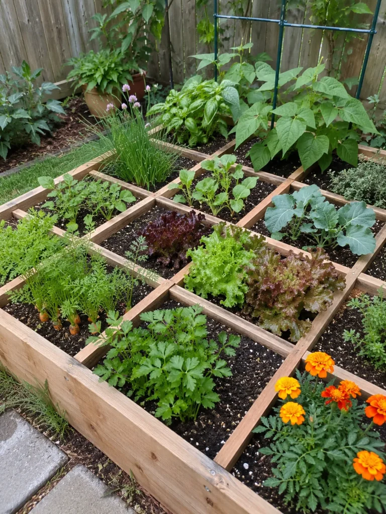 2. Square Foot Grid Plan Raised Bed Garden Ideas