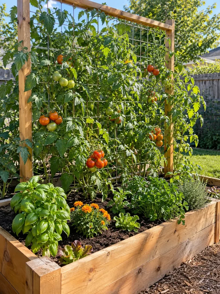 13. Tomato Trellis Bed