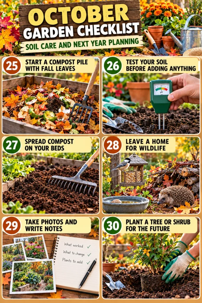 October Garden Checklist for Soil Care and Next Year Planning