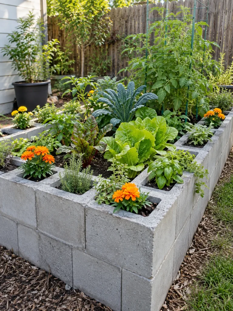 8. Cinder Block Bed