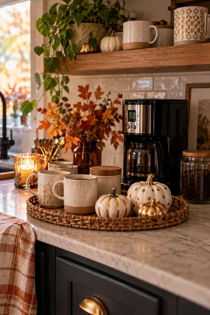 17. Paint Your Own Gold and White Pumpkins