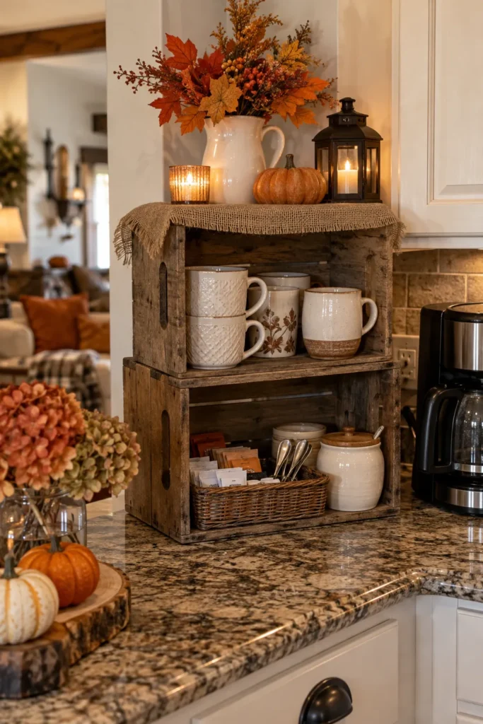 7. The Farmhouse Wooden Crate and Burlap Look