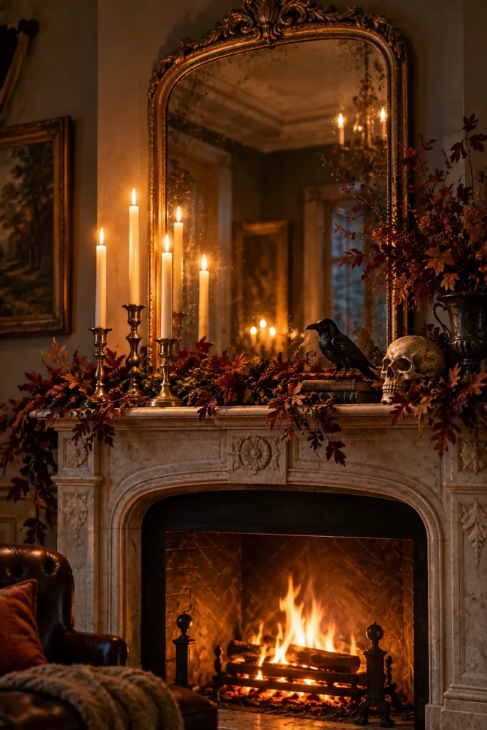 22. Vintage Mirror with Candle Glow