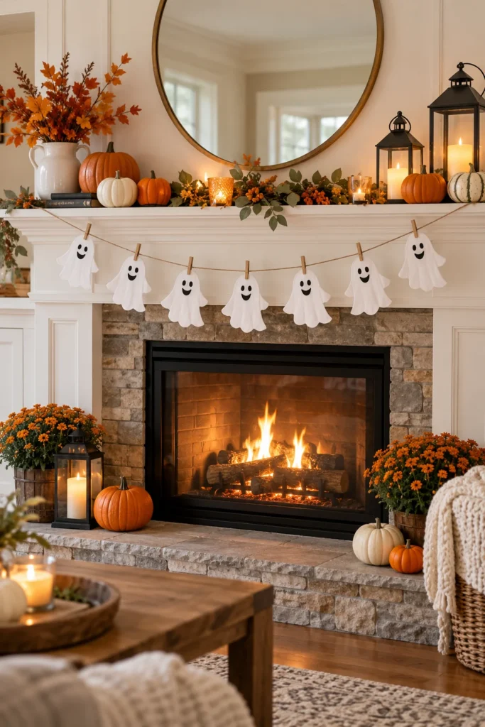 8. Smiling Ghost Garland