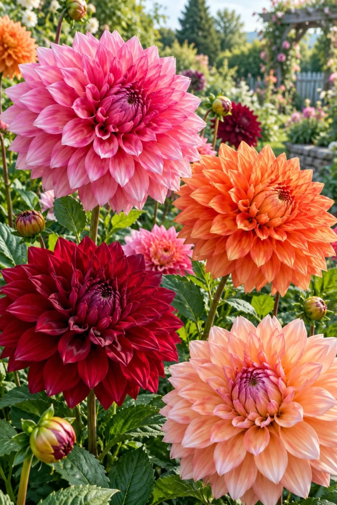 2. Dinner Plate Dahlias for Instant Wow