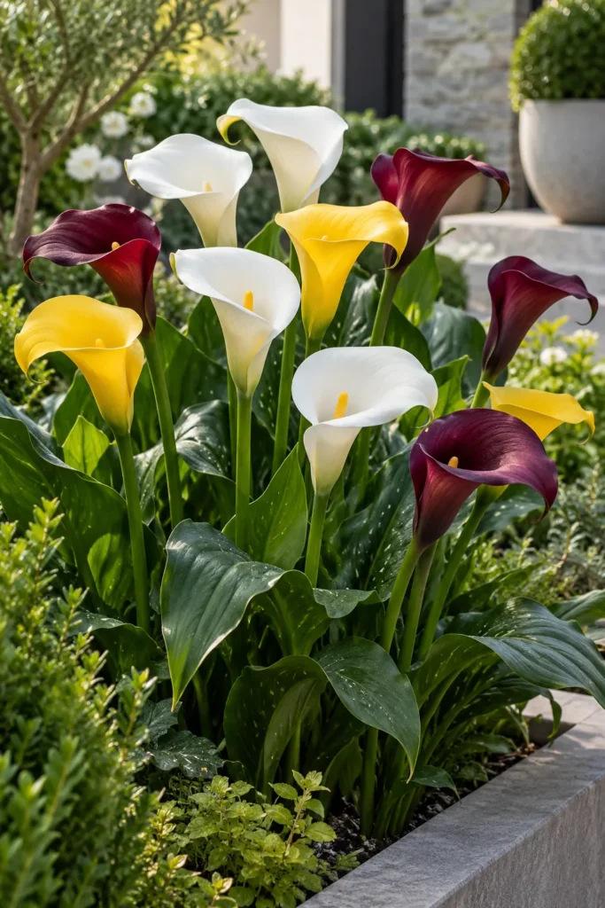 20. Calla Lily Elegance in a Tall Glass