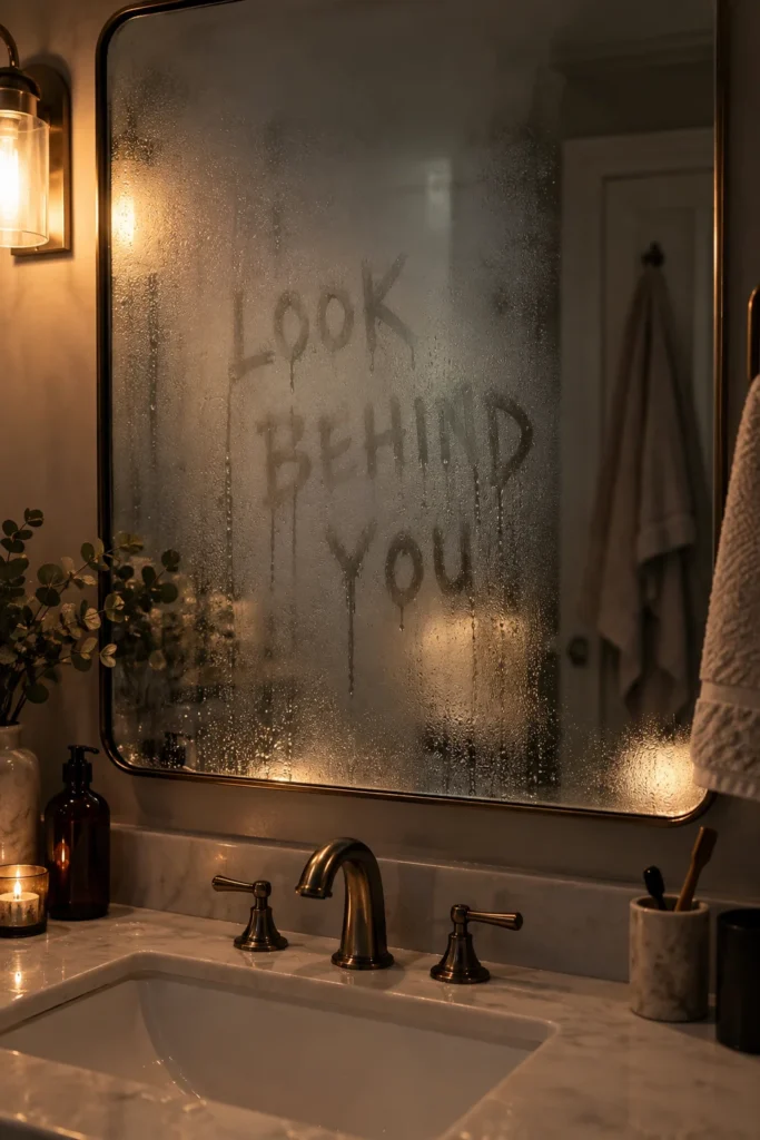 1. The Soap Bar Secret Message on the Mirror