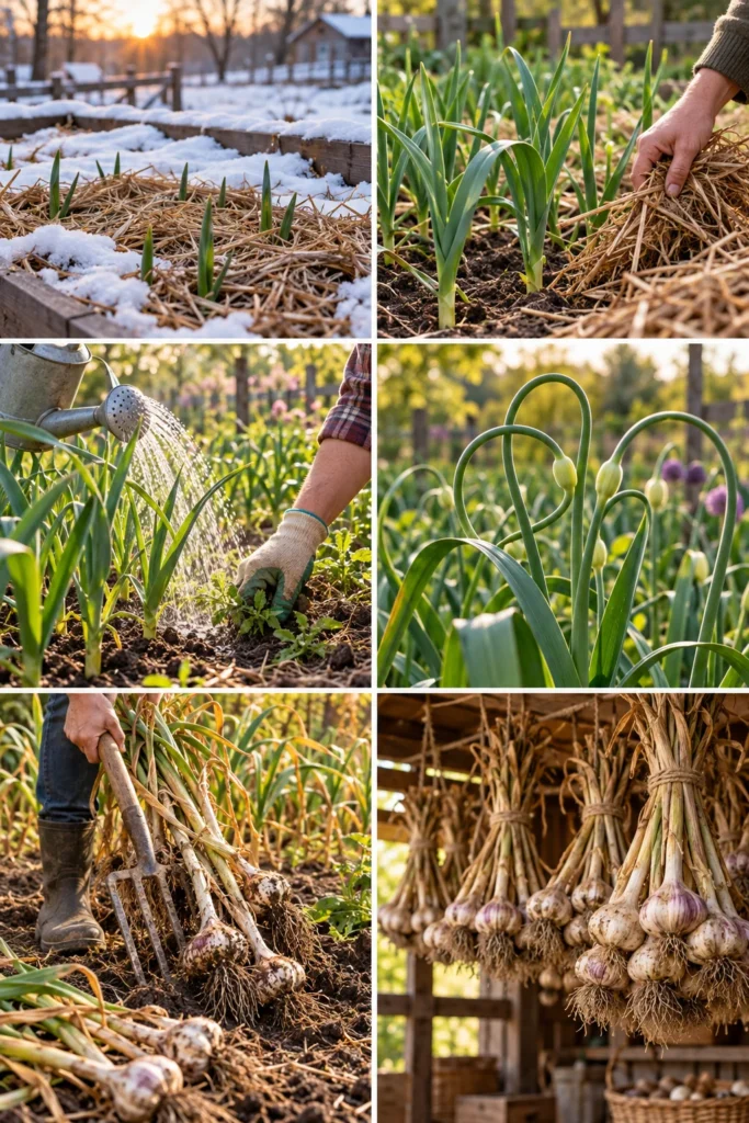 Fall Garlic Planting Care From Winter Sleep to Harvest Day