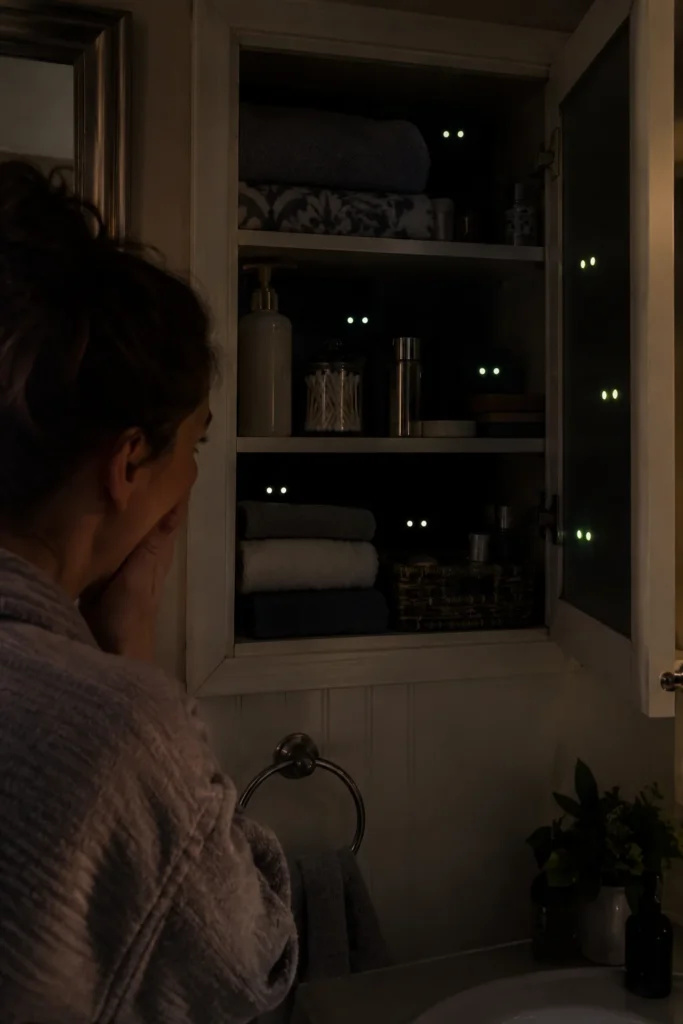 4. Glowing Eyes Inside the Cabinet