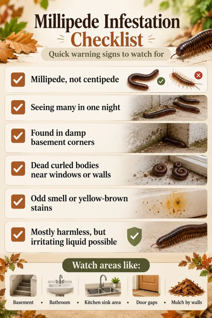 Signs of a Millipede Infestation in Your Home