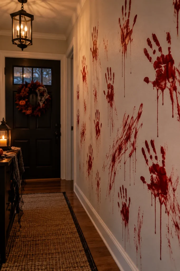 17. Bloody Handprint Walls
