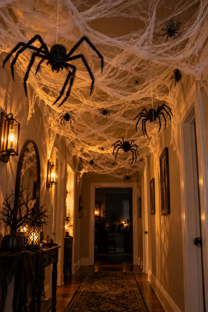 15. Fake Spider Web Ceiling