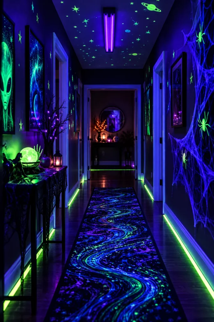 12. Black Light Hallway Glow