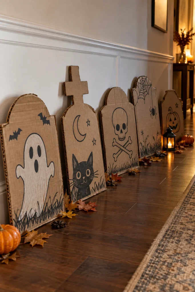 5. Cardboard Tombstone Line