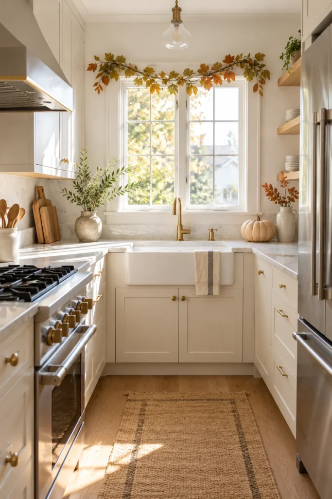 29. Keep Small Kitchens Light with Fewer Pieces
