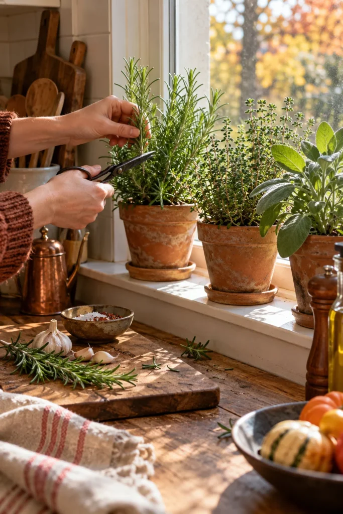 28. Grow a Small Herb Pot by the Window