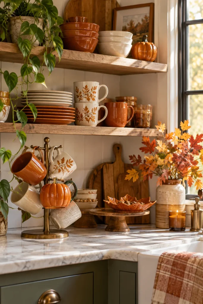5. Bring in Warm Colored Dishes and Mugs