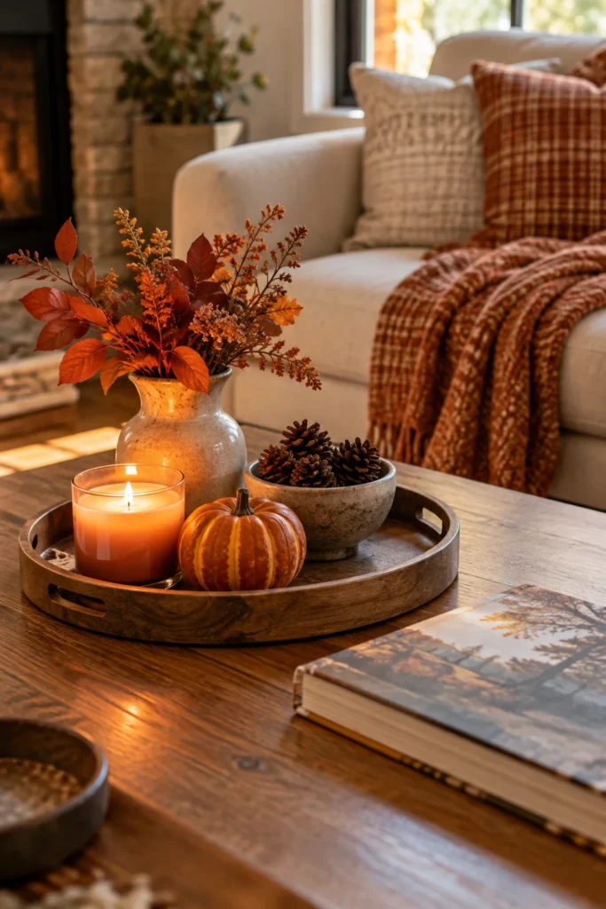 15. Make a Fall Tray for the Coffee Table