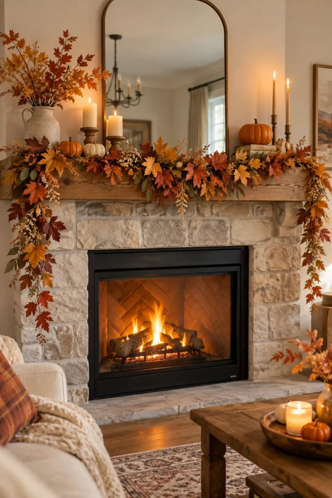 13. Style Your Mantel with a Pretty Garland