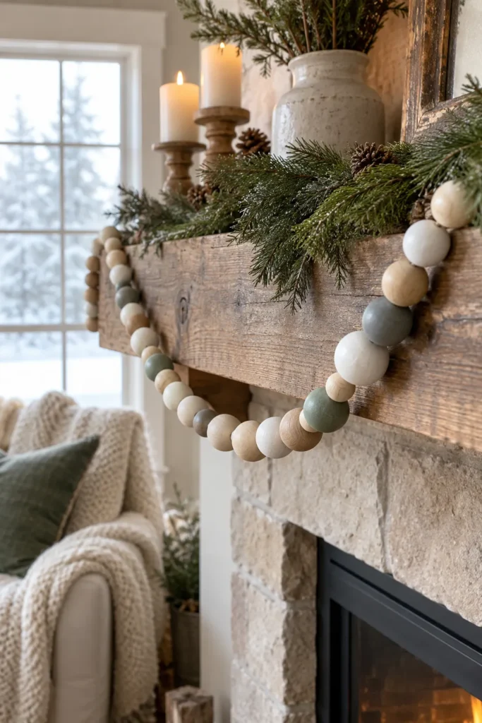 11. Wooden Bead Garland